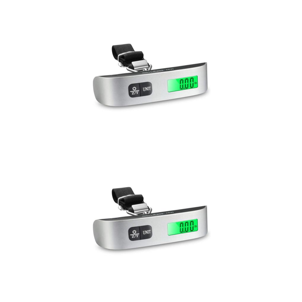 1/2/3/5 Quy Mô 50Kg LCD Màn hình hiển thị kỹ thuật số Mini Trọng Lượng Treo Thép Không Gỉ Hành Lý Trọng Lượng Chính Xác Vali Ngoài Trời Đo