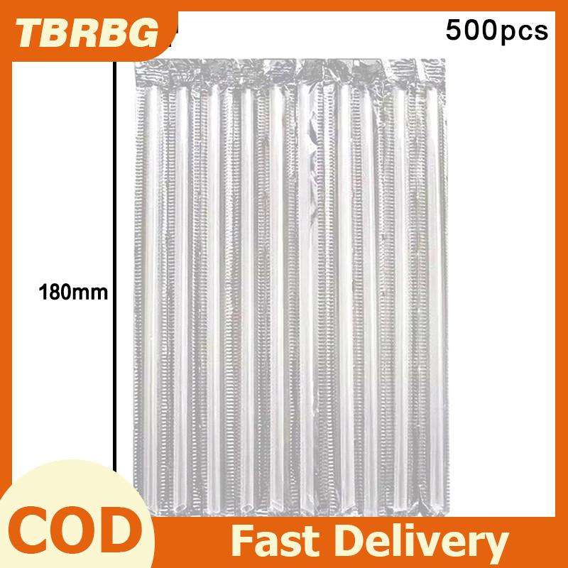 🔥🔥🔥TBRBG 500Pcs DIY Nhựa rơm dùng một lần ngắn trong suốt nhọn đầu mỏng uống rơm hàng hóa phụ kiện nhà bếp