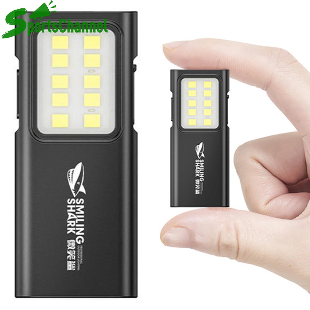 Led EDC đèn pin có thể sạc qua USB cắm trại khẩn cấp ánh sáng 4 bánh răng Đèn pin siêu sáng cho chạy ngoài trời đi bộ đường dài