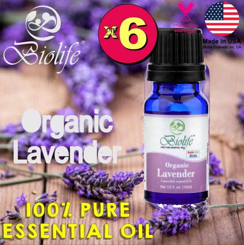 Buy (Bundle of 6 Bottles) Biolife Organic Lavender, 100% Pure and Natural Organic Essential Oil (Made In USA), 10ml Bottle Singapore
