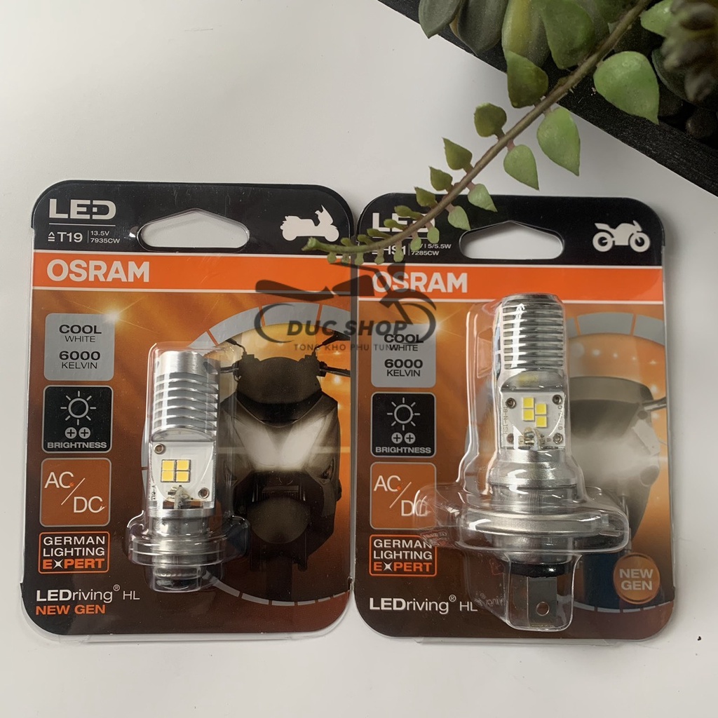 Bóng đèn led xe cub, dream, wave, wave s110, rs... 2 chân m5 hoặc 3 chân h4 osram chuẩn chính hãng, siêu sáng, siêu bền
