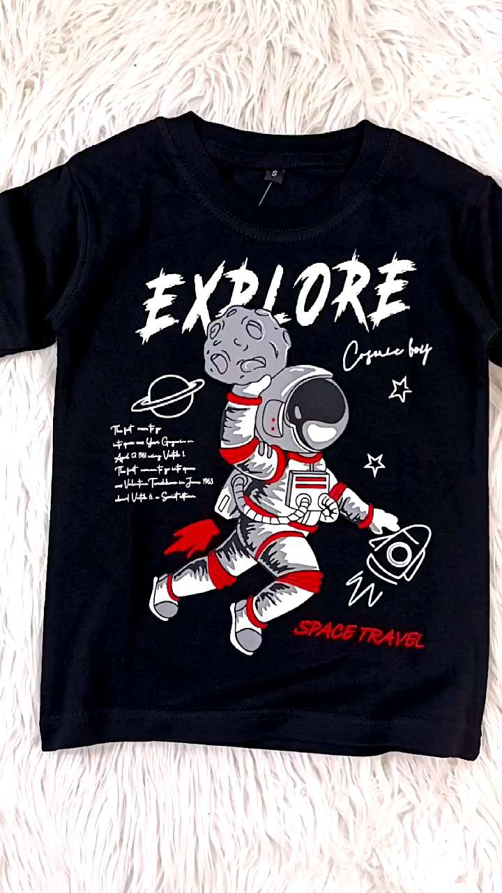 Tshirt Nasa kaos anak astronot terbaru basket ball estimasi anak laki laki perempuan usia 1-10 tahun cetak DTF