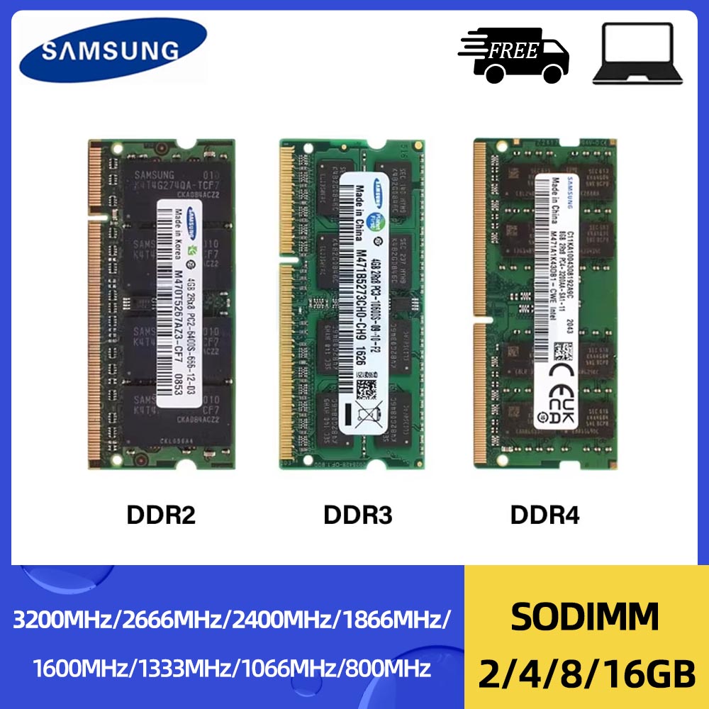 【Best Price Guaranteed】 Laptop Memoria 16GB 8GB 4GB 2GB DDR2 667 800MHz DDR3 1600 1066 1333 1866MHz DDR4 3200 2133 2400 2666MHz Notebook RAM - 2