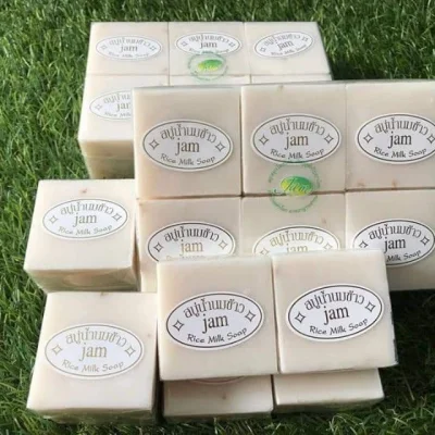 【SG Local Seller】(12 PCS) Rice Milk Soap with Whitening Gluta ➕ Collagen 12PCS #Thailand #Jam #Rice #Soap #Milk 9614 #纯天然香奶茉莉大米香皂