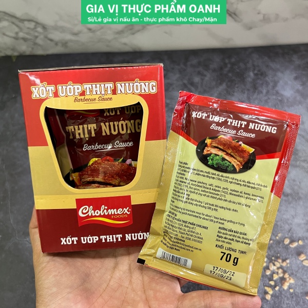 Xốt ướp thịt nướng gói 70g-Cholimex (Hộp 20)