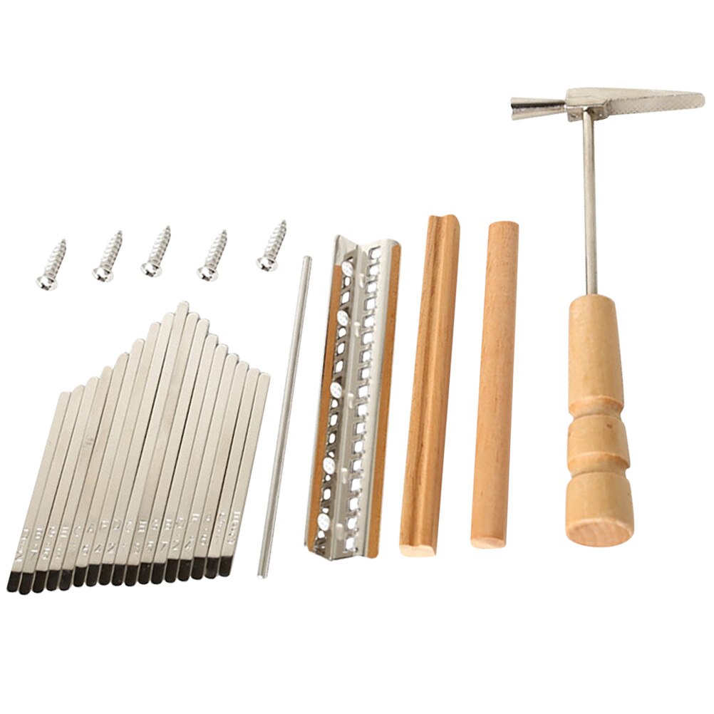Thumb Piano Kalimba Shrapnel DIY Keys Bridge Kit Component Accessories Tuning Hammer Metal Replacement 17 - 2