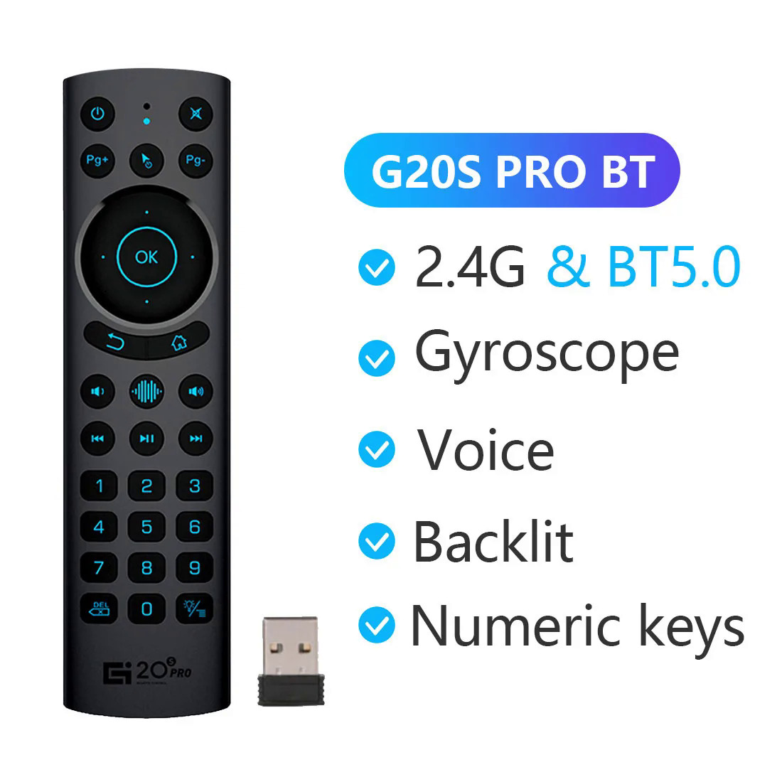 G20s PRO BT Backlit G10S g30s g40s G21 Pro ru mx3l Air chuột không dây bằng giọng nói từ xa IR học t