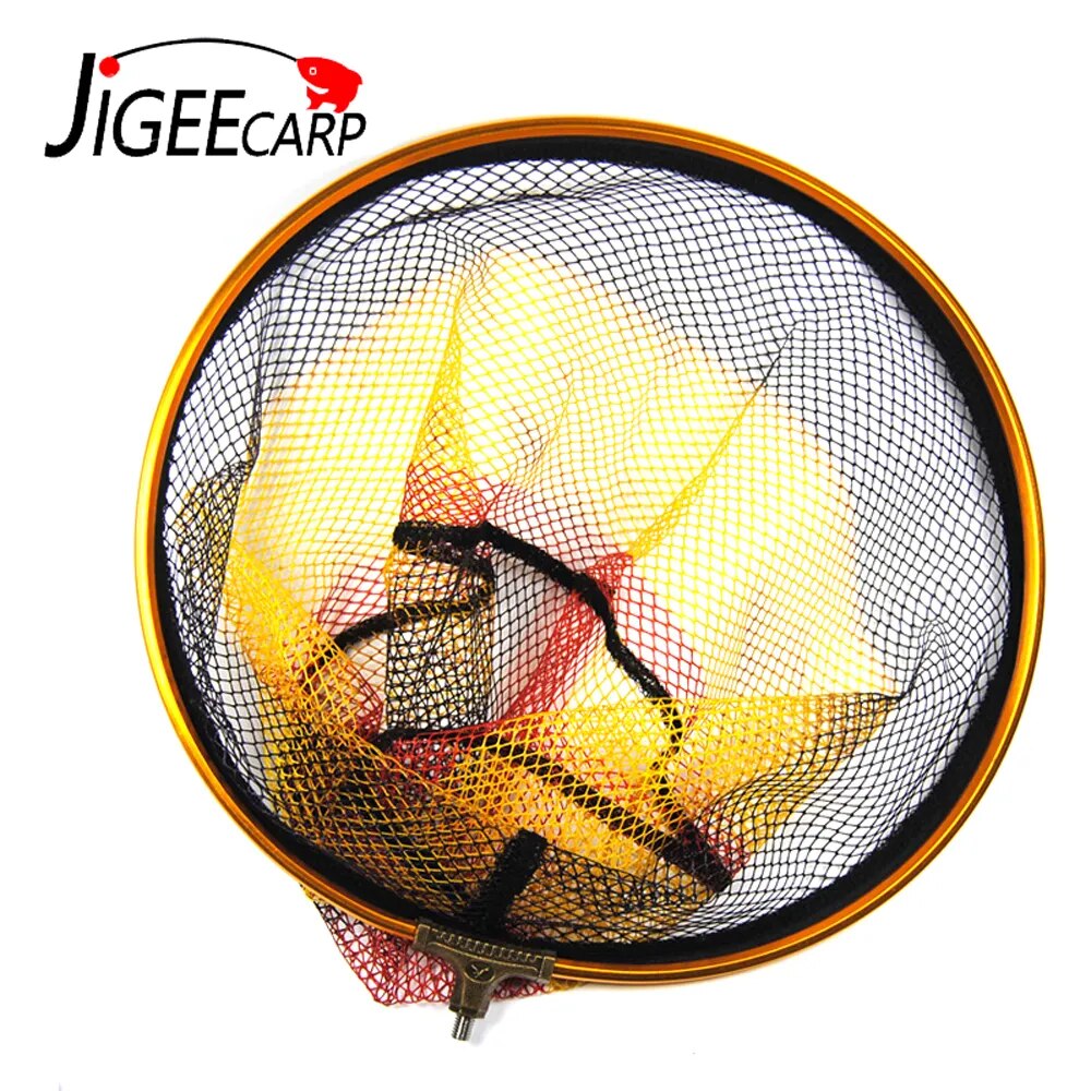 jwzhr7650qcx8 JIGEECARP 1PC circular landing net head spare part, with 8mm male thread net, diameter 5 X 5mm, 30cm, 35cm, for option bank rock truck
