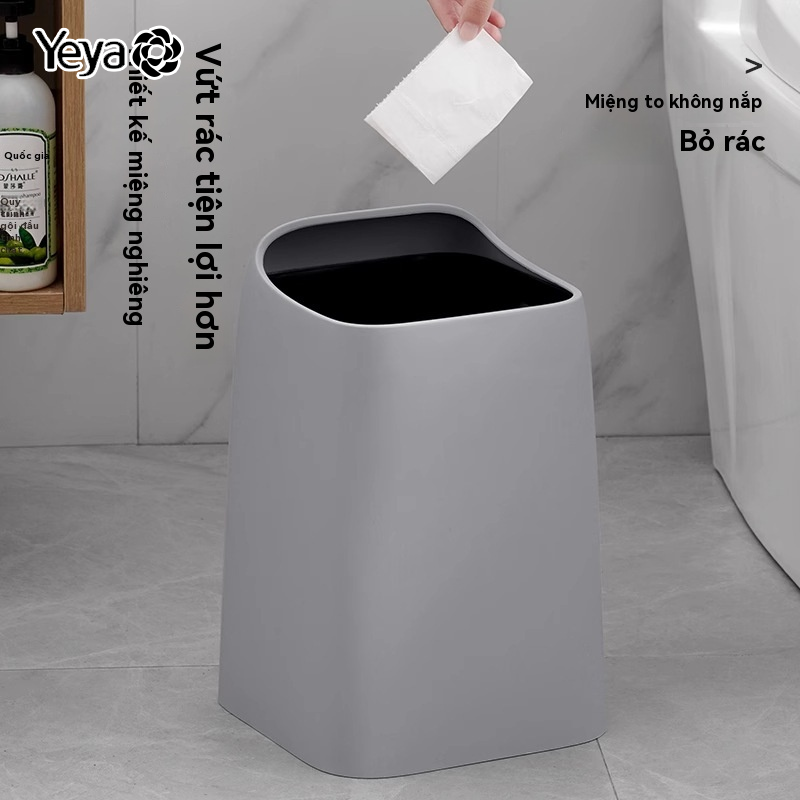 YEYA Thùng rác tái chế thùng rác gia đình thùng rác nhà vệ sinh giá trị cao thùng rác phòng tắm không có nắp thùng rác phòng ngủ lớn phòng khách