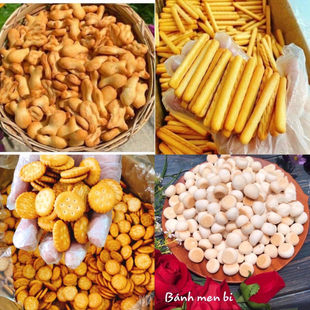 100gr Bánh quy cá mặn/ tròn mặn/ đũa / men bi