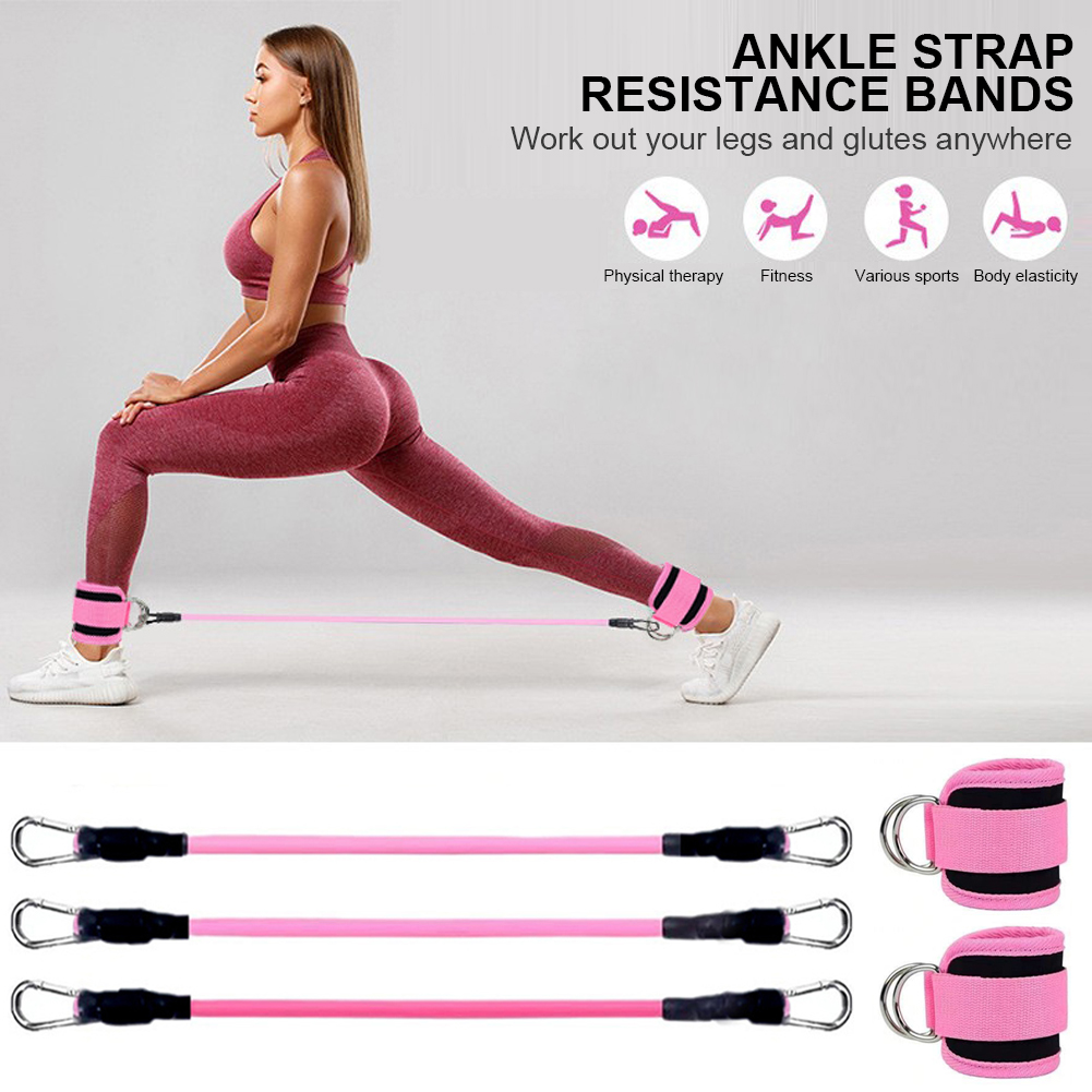 Juanya mắt cá chân đàn hồi Đai Kháng lực quai đeo mắt cá chân hip sức mạnh cơ chân dây kéo tập thể hình nhà Yoga Pilate luyện tập kết hợp thiết bị tập thể dục