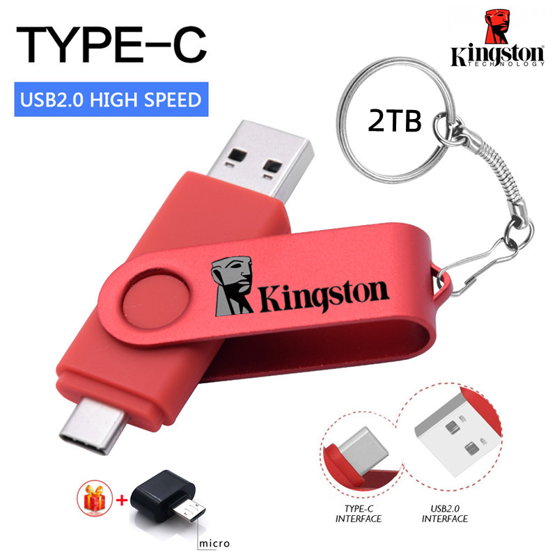 2TB Flash Drive 3 In 1 OTG USB Type C/Micro Flash Drive 1TB 512gb 256gb Pendrive High Speed Pen Drive for Phone
