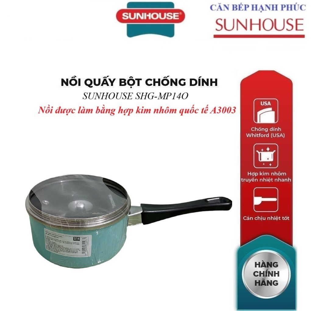 NỒI QUẤY BỘT SUNHOUSE SHG-MP14O - màu xanh ngọc