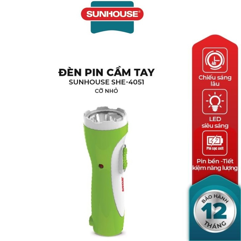 Đèn pin tay cầm sunhouse – cỡ nhỏ she-4051