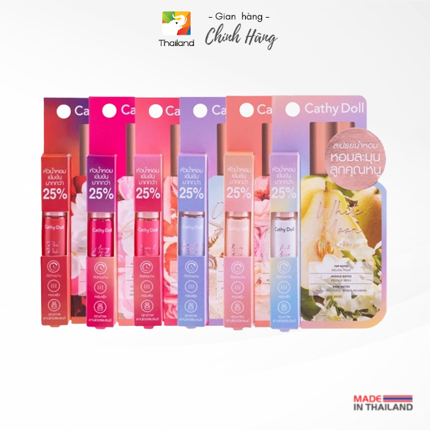 Nước hoa Cathy Doll Eau De Parfum bản Thái mini 5ml đủ mùi