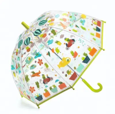 DJECO Kids Transparent Umbrella - Assorted (Outdoors) 3y+