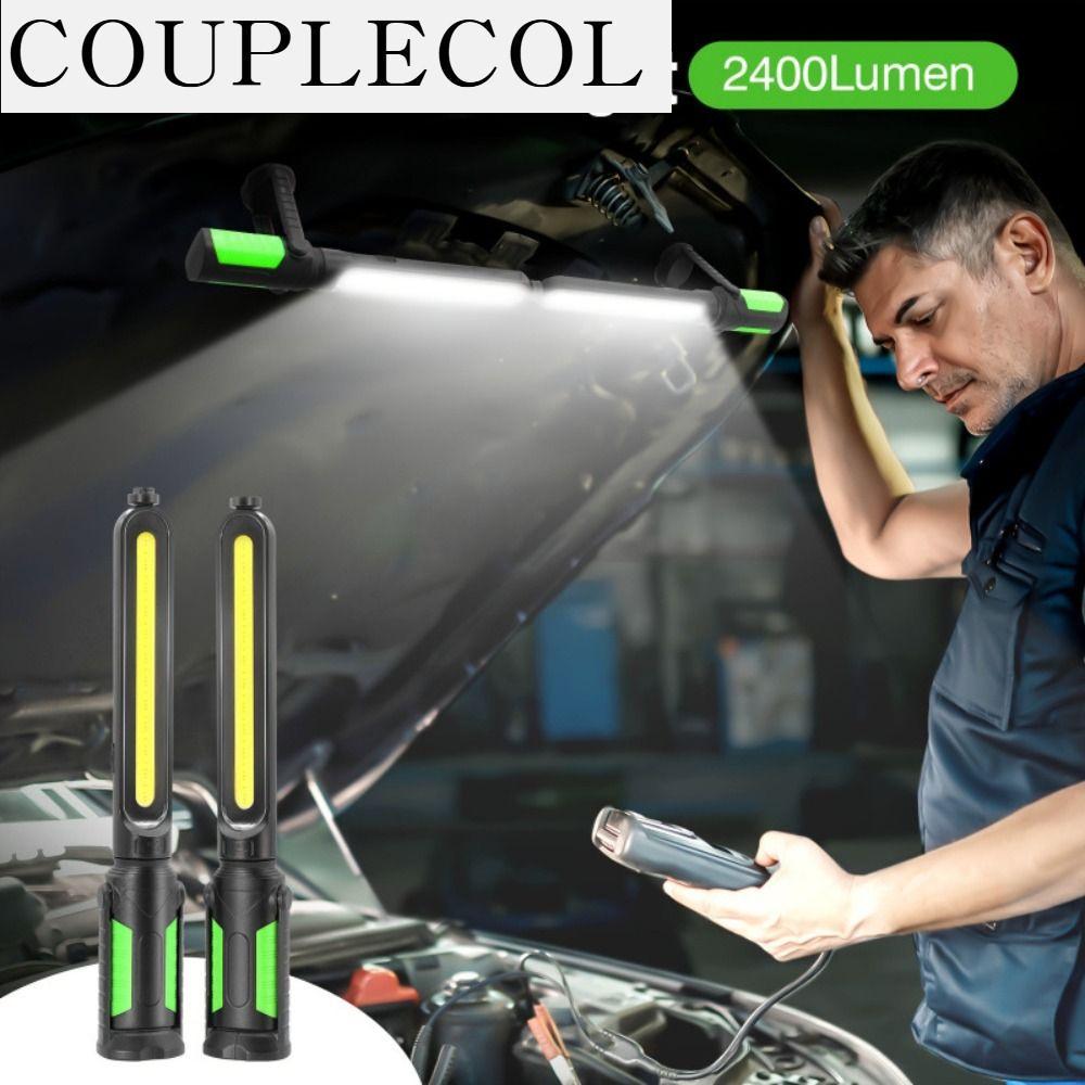 COUPLECOL 4400mAh ชาร์จใหม่ได้ ไฟทำงาน LED สำหรับช่าง ฐานแม่เหล็ก ไฟ LED 2400LM แถบไฟทำงาน ป้องกันน้ำ แสงสว่างสูง ไฟชาร์จ COB ซ่อมรถยนต์ ราคา 2,834 บาท*ส่งฟรี