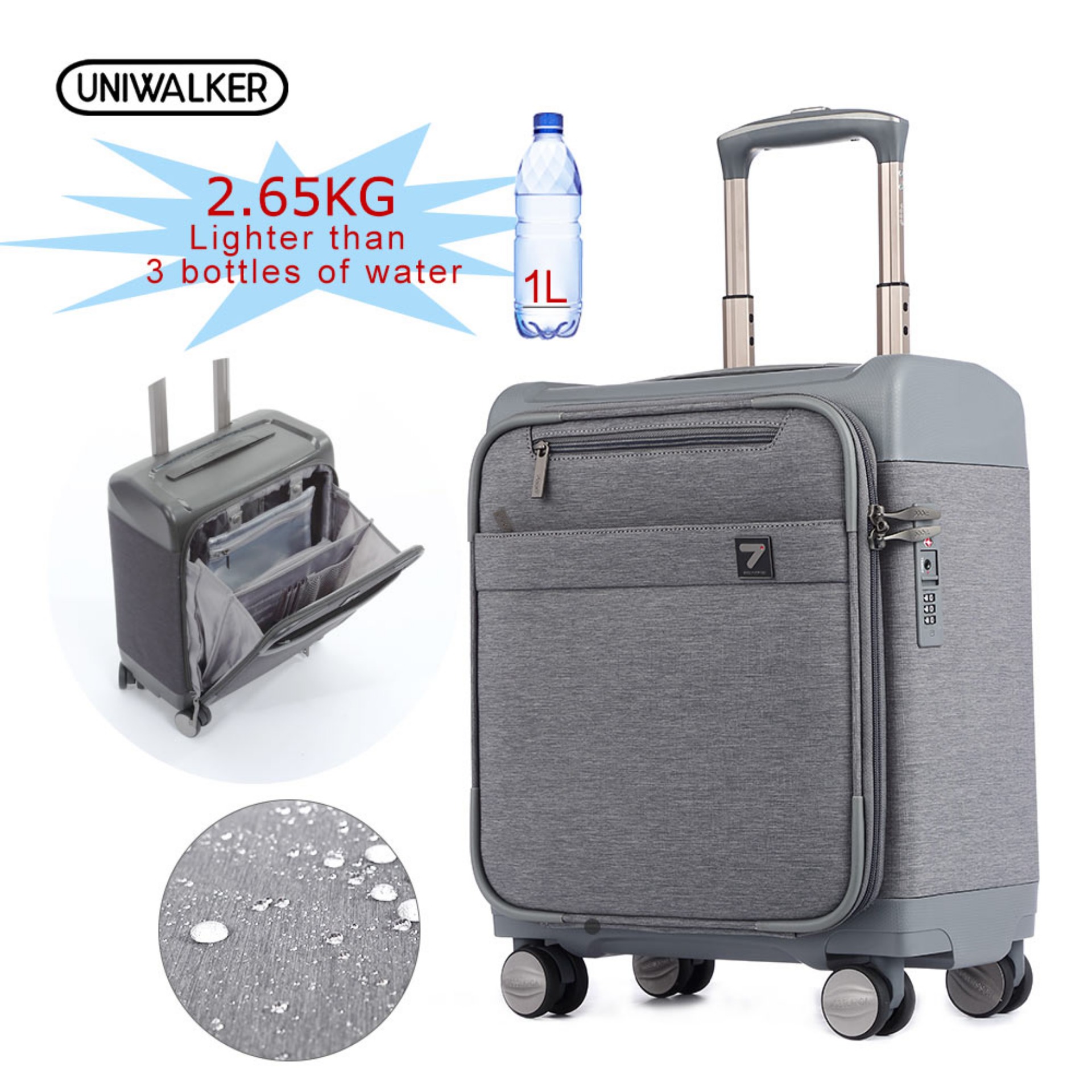scratch resistant and wearable texture student large capacity personalized trolley case two sizes av 5 colors DR Suitcases Aluminum alloy luggage box universal wheel password suitcase waterproof