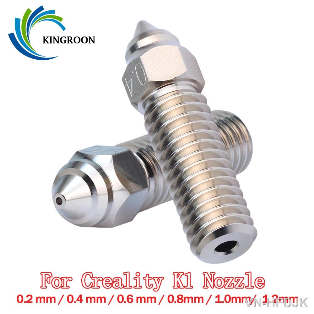 hyfvbujh♚☽  Nozzle for CREALITY 0.2/0.4/0.6/0.8/1.0mm Hardened Plated Temperature Wear Resistant Printer