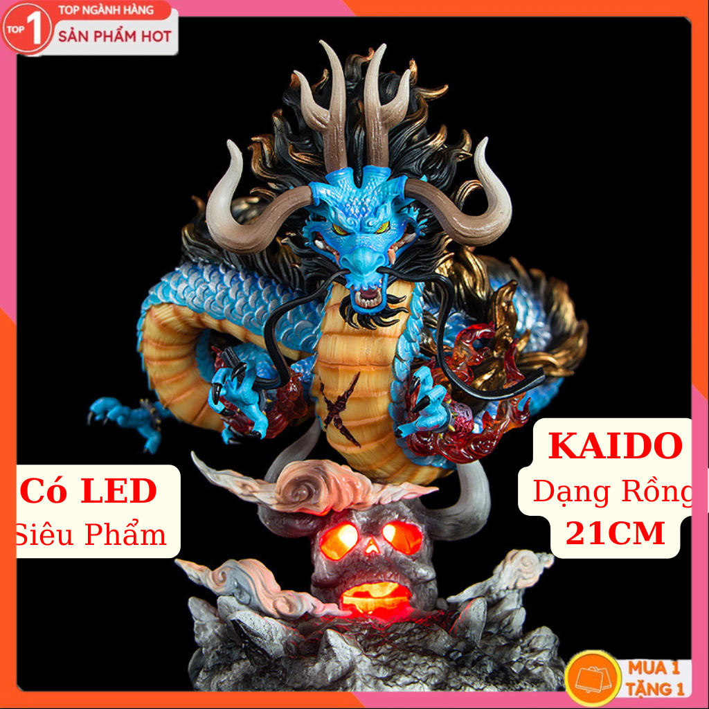 Mô hình kaido dạng rồng 21cm hàng siêu đẹp mô hình one piece cao cấp, figure mô hình anmie one piece luffy vua hải tặc