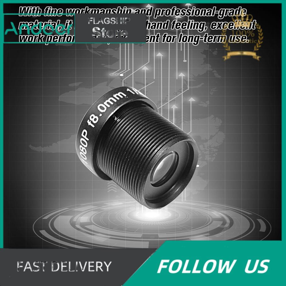 Andoer HD 2.0Megapixel 2MP 8mm M12 Ống kính bảng CCTV Ống kính máy ảnh IP F2.0 Cố định Iris M12xP0.5 1/2.7 Định dạng hình ảnh Góc nhìn 25°