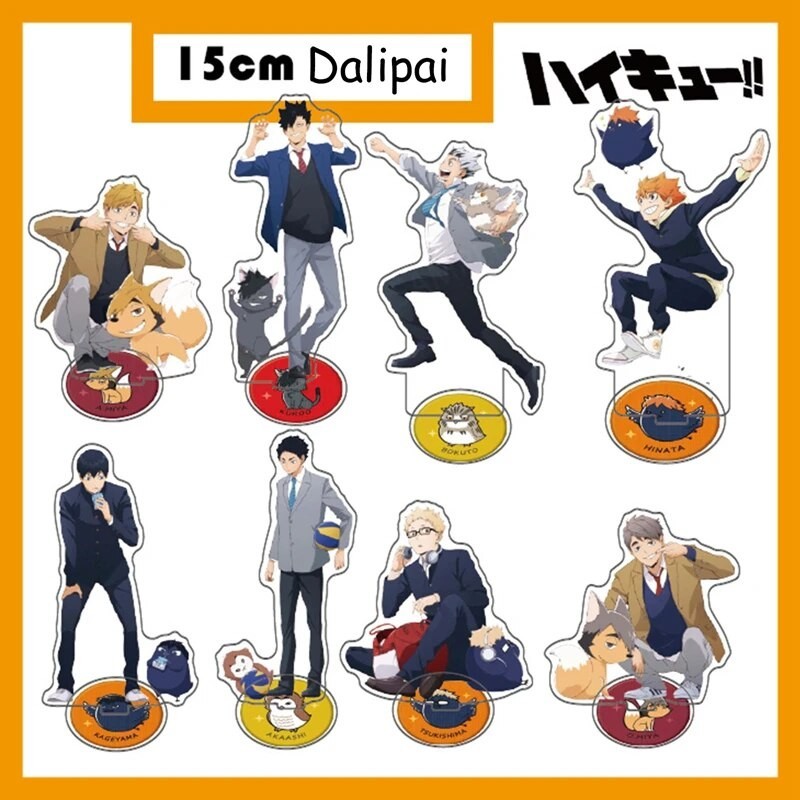 Mô hình Standee Haikyuu Hinata Shoyo Tobio Kenma Kuroo Akaashi Kotaro Kei Yaku 10 Phụ kiện trang trí để bàn góc học tập