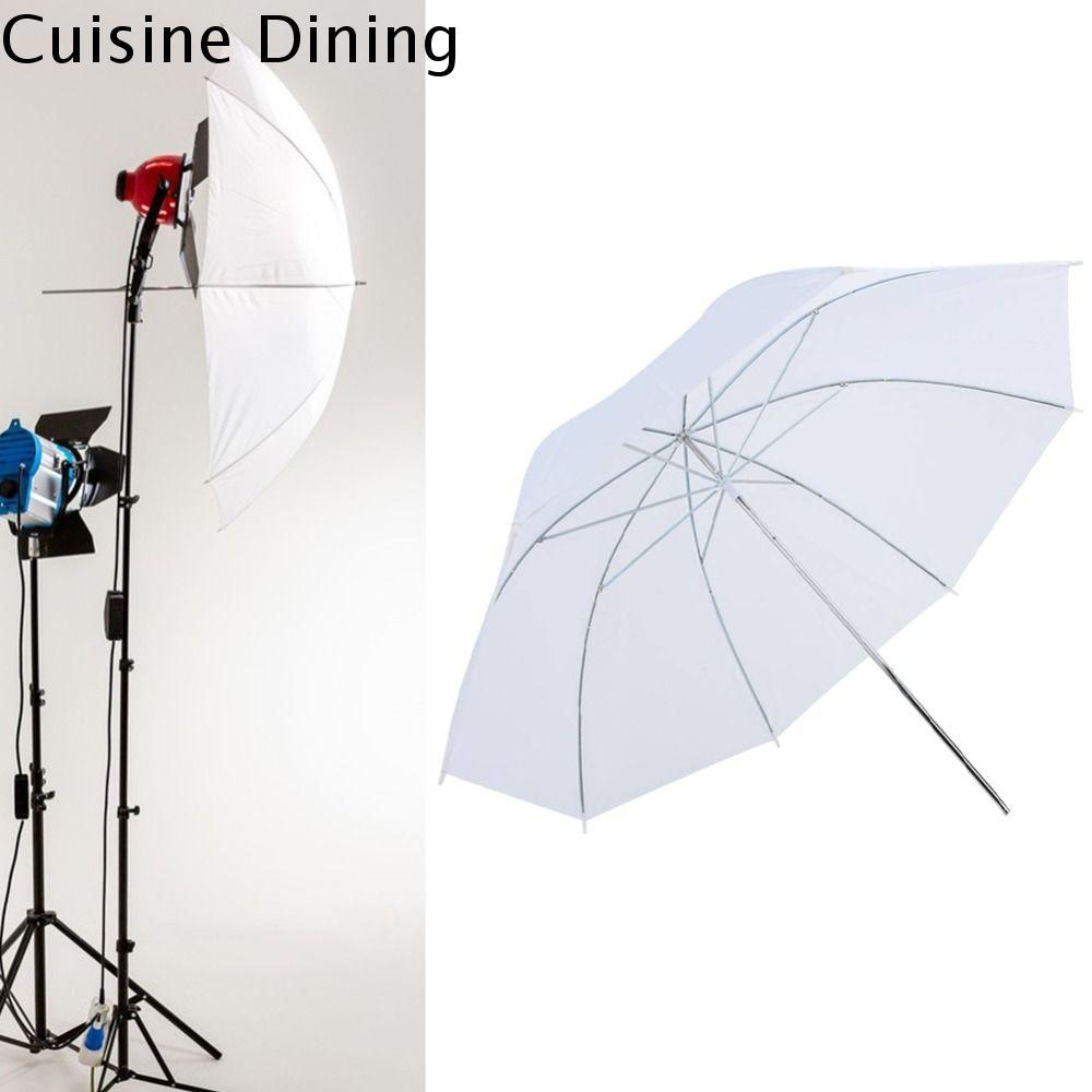 CUISINE Mềm màu trắng Ô chụp ảnh 50cm/ 20inch Tay cầm kim loại Đèn phản quang chụp ảnh Di động Vải nhẹ Máy khuếch tán ô chiếu sáng Studio ảnh