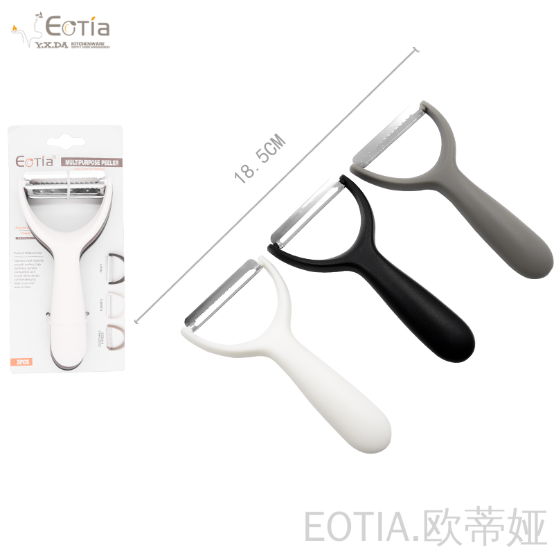 +?.. Đồ Dùng Nhà Bếp Yuanda eotia Bộ Ba Mảnh Otia Gọt Táo Và Khoai Tây Dao Gọt Ba Màu Thời Trang