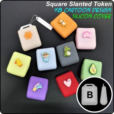 Trace Together Token Pouch Cover Case Holder | Cartoon Silicon Case B | Perfect Fitting | Free Metal Chain & Label Tag