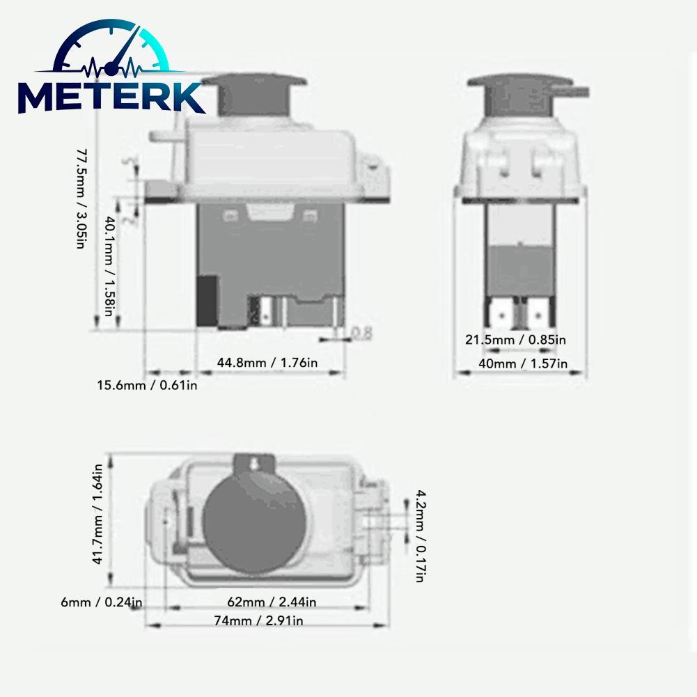 Meterk Dụng Cụ Điện Công Tắc Nút Nhấn 120V 16A Vỏ Nhựa PVC Chống Cháy Kích Thước Nhỏ Gọn Công Tắc Điện Từ Cho Máy Công Cụ Máy Khoan Bàn Giá 603,704 Đồng*Miễn phí vận chuyển