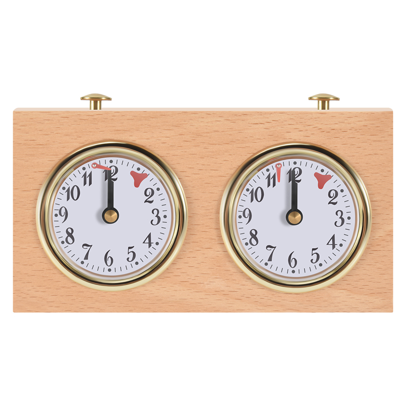Chess Timer, Professional Digital Chess Clock, Wooden Count Up Down Chess Timer, Portable Chess Timer