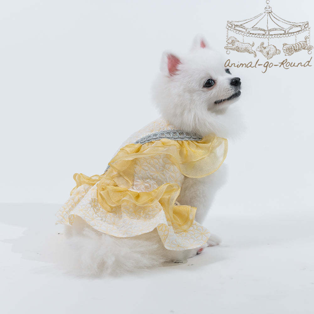 Animal-Go-Round เสื้อผ้าเครื่องแต่งกาย สัตว์เลี้ยง, หมา, แมว, สุนัข รุ่น Swan Fleurs Yellow ราคา 690 บาท*ส่งฟรี