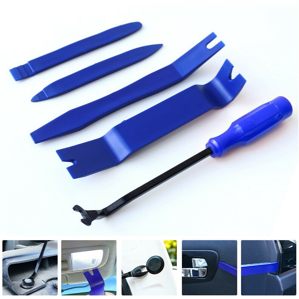 GCP Products 5 Auto Trim Removal Tool Kit Car Panel Door Window Fastener  Remover Pry Tool