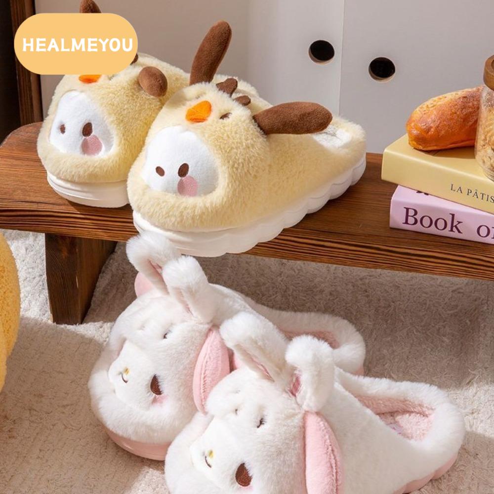 HEALMEYOU การ์ตูนลายการ์ตูน รองเท้าแตะตุ๊กตา Kuromi เมโลดี้ รองเท้าแตะแมวคิตตี้ ลำลองแบบสบายๆ คาวาอิ รองเท้าแตะผู้หญิงรองเท้าแตะ ฤดูหนาวในฤดูหนาว ราคา 391 บาท*ส่งฟรี