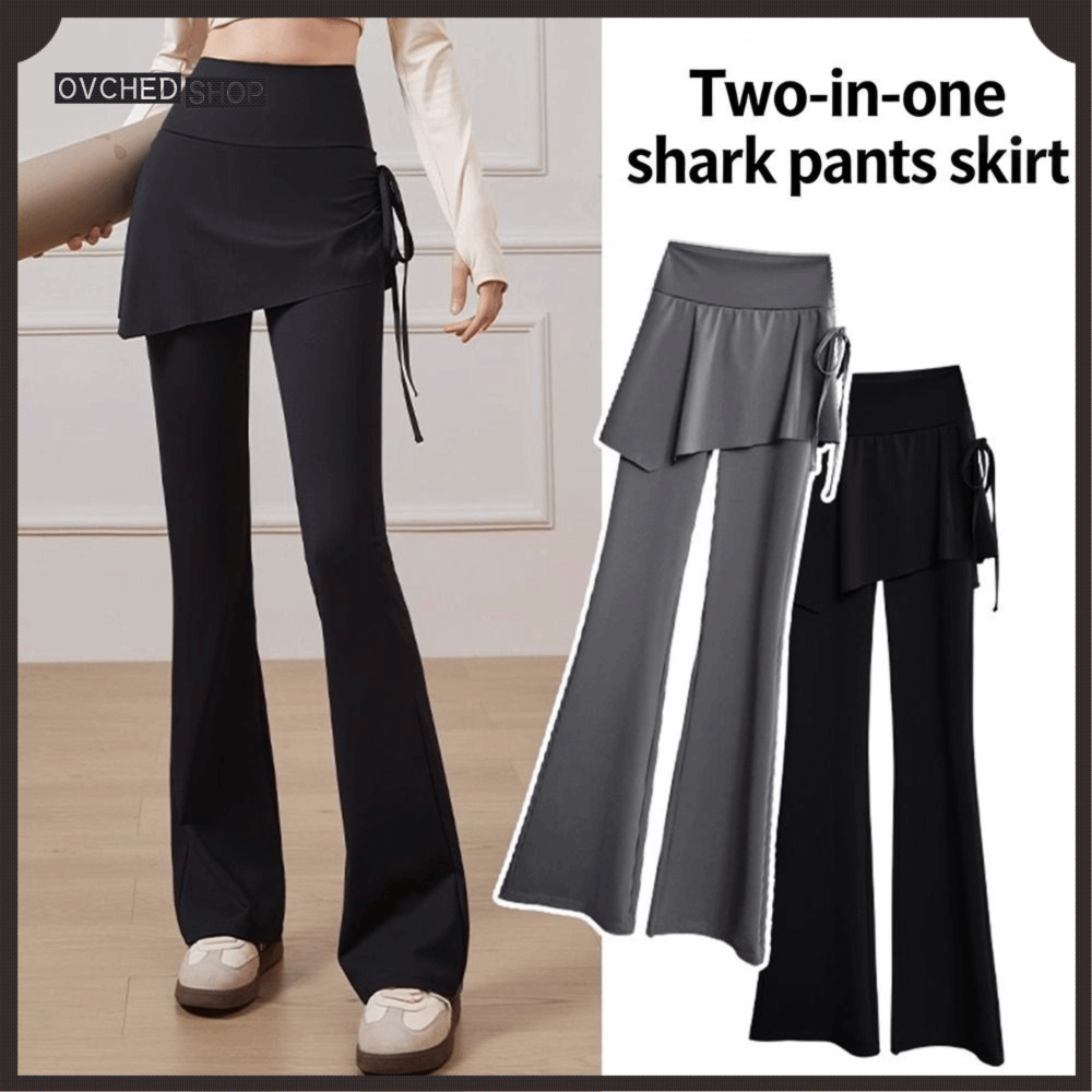 OVCHED SHOP Thể dục Quần tập yoga Eo cao Áo giả hai mảnh Quần tập luyện Thời trang Nâng mông Quần legging tập Pilates Phụ nữ