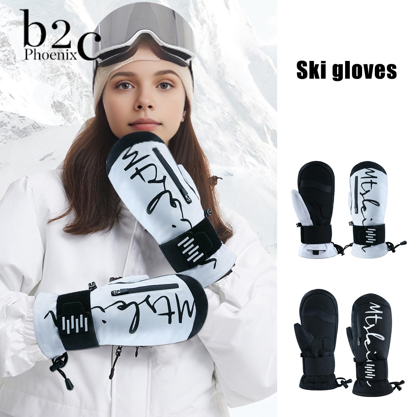 Phoenix B2C Breathable Snow Gloves Impact-resistant Winter Gloves Premium Ski Gloves with Wrist Guards for Ultimate Protection Waterproof Warm Snowboard Gloves for Skiing Cycling Shock Absorbing Eva Padding ราคา 656 บาท*ส่งฟรี