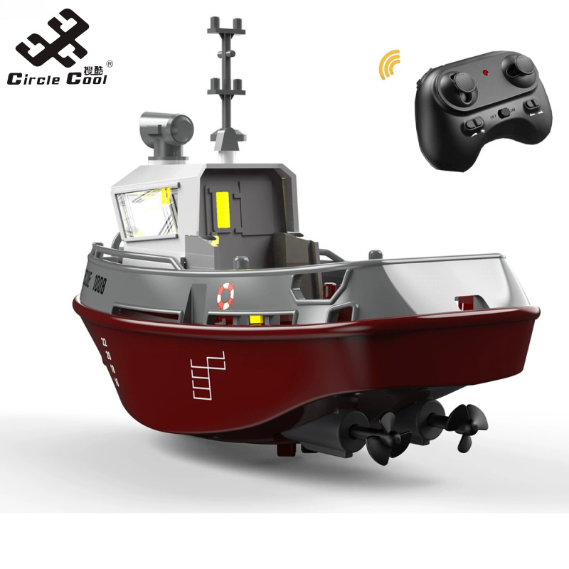 Remote Control Boat For Kids 2.4GHz 2-level 1:32 Dual Motor Rechargeable Electric Boats With Waterproof Cover RC Boat Toys Gift ราคา 488 บาท*ส่งฟรี