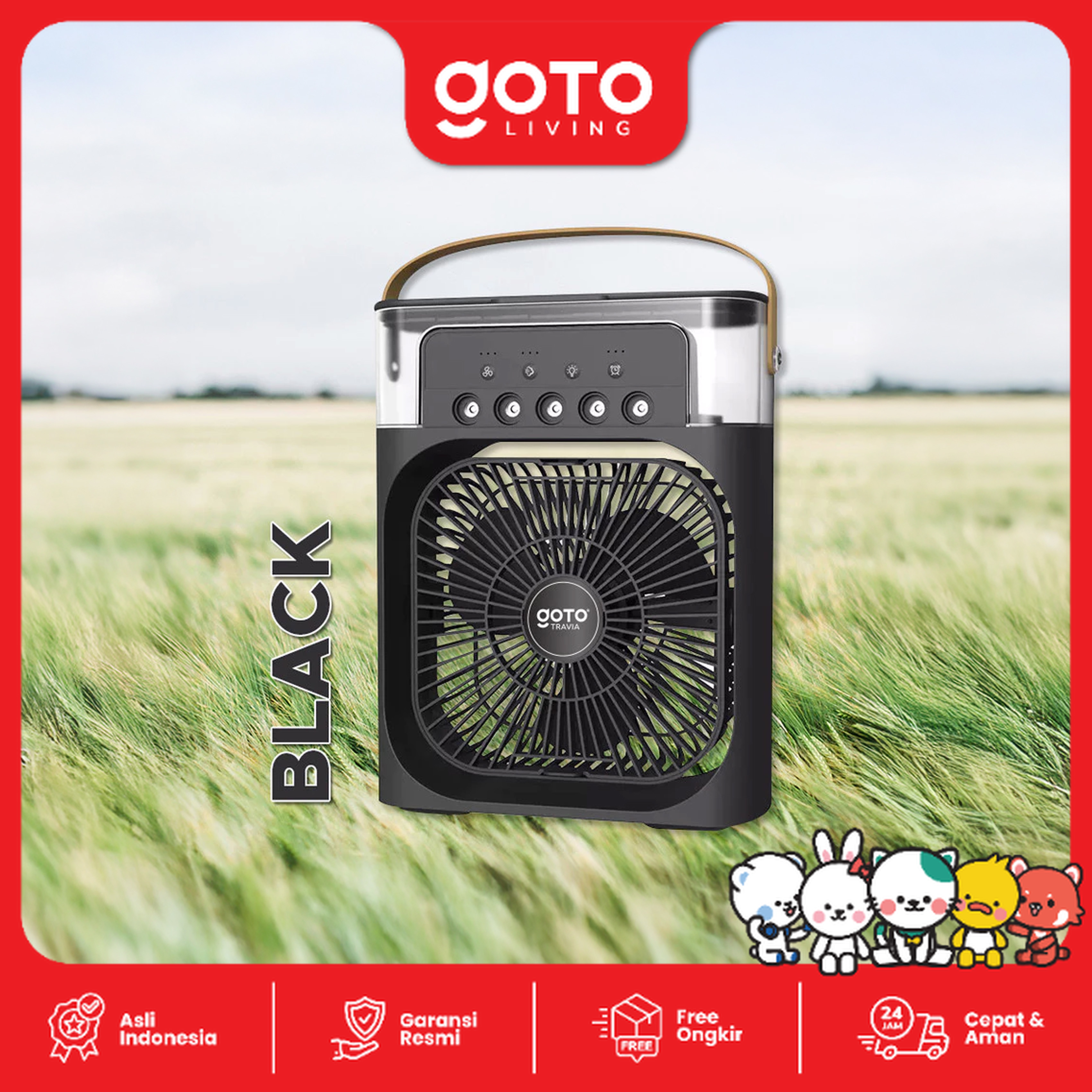 Goto Travia Air Cooler Fan Kipas AC Mini Portable Pendingin Ruangan