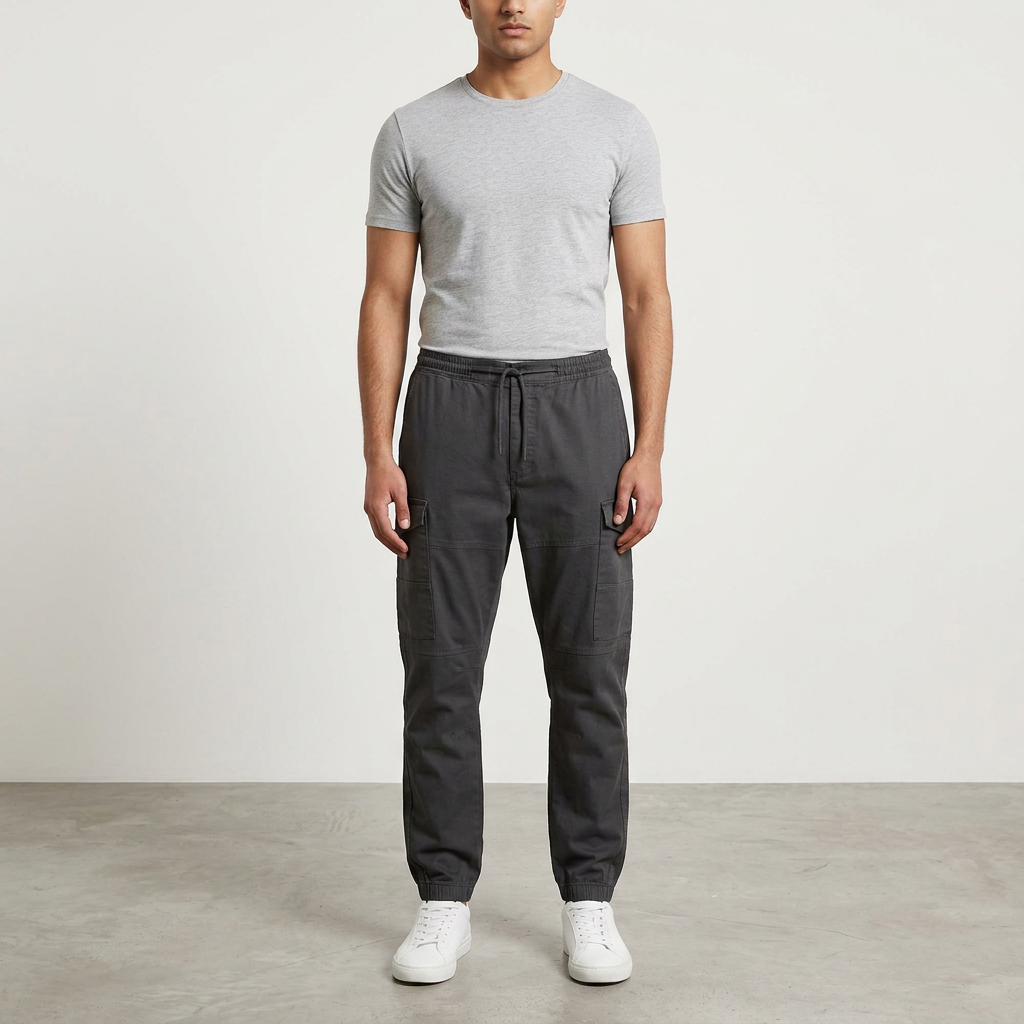HashBack Stretchable Cargo Pants for Men, TWO POCKET ON BACK - Comfortable and Stylish Cargo Trousers Premium quality