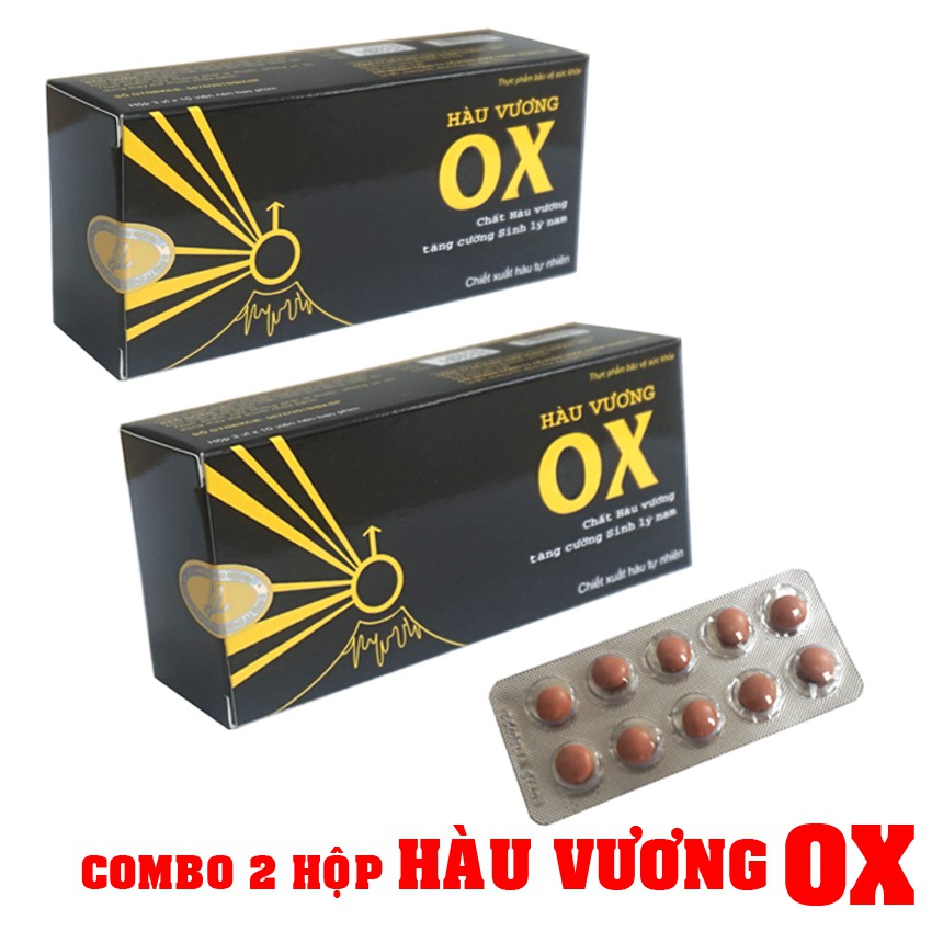 COMBO 2 hộp thực phẩm bảo vệ sức khỏe Hàu vương OX hỗ trợ tăng cường sinh lý nam giới - Trường Thọ pharma hộp 30 viên