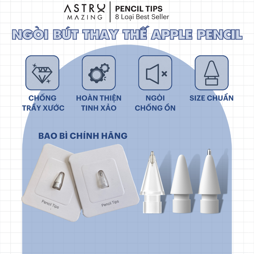 Đầu ngòi bút thay thế cao cấp AstroMazing cho bút Apple Pencil 1 và 2