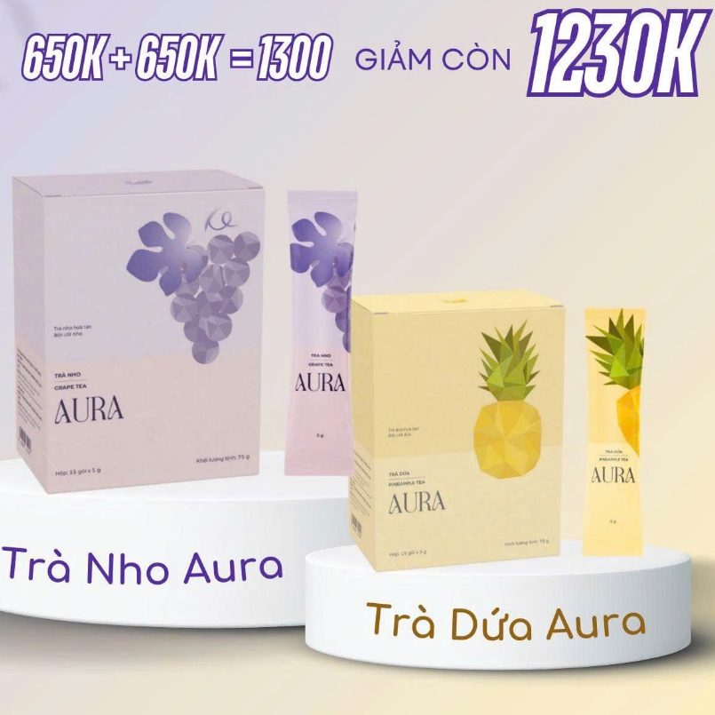 Trà Dứa _ Nho Aura hòa tan