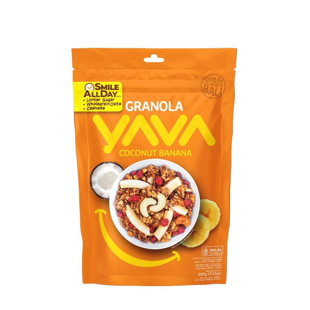 Yava Granola - Coconut Banana 200g. ราคา 129 บาท*ส่งฟรี