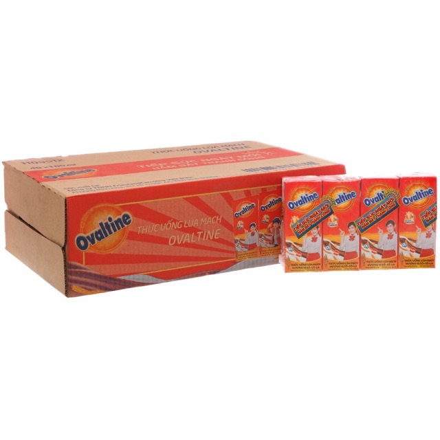 Thùng 48 hộp ovaltine thức uống lúa mạch 180ml