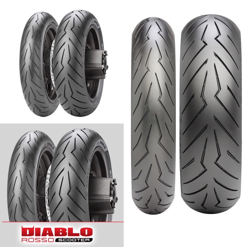 Pirelli Diablo Rosso Scooter (Up-Sized Tires) Fits the Models Forza300, Forza350, Xmax300, Adv350. ราคา 5,900 บาท*ส่งฟรี