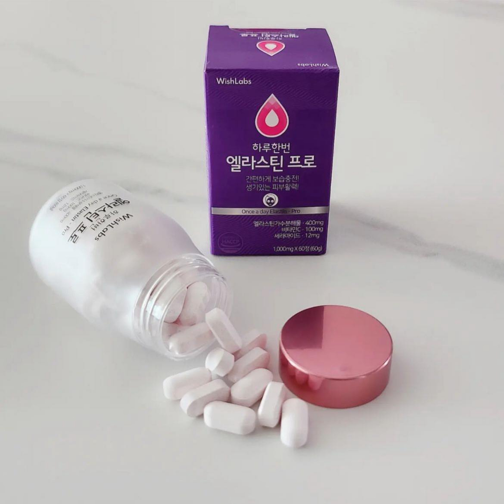 E96_Viên uống Elastin Pro Liều Tấn Công  Once a day Elastin 60 viên 24000mg ( Hộp tím)