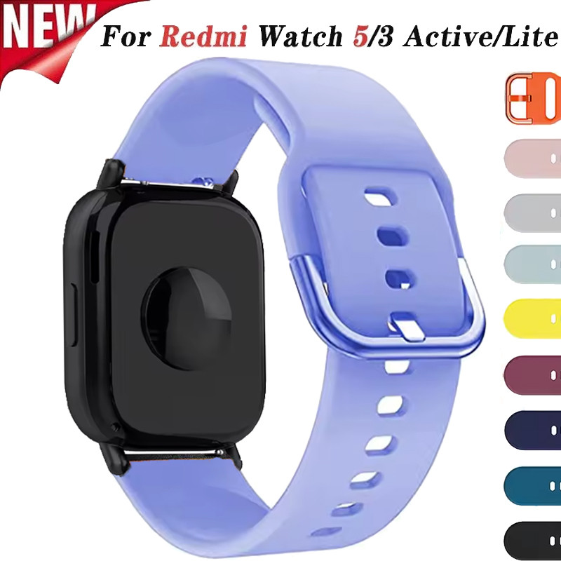 สายซิลิโคนสีสันสดใส 22 มม. เข้ากันได้กับ Xiaomi Redmi Watch 3 Active / Lite Sport Nylon Replacement Strap สำหรับ Xiaomi Redmi Watch 5 Active 5Lite ราคา 47 บาท*ส่งฟรี