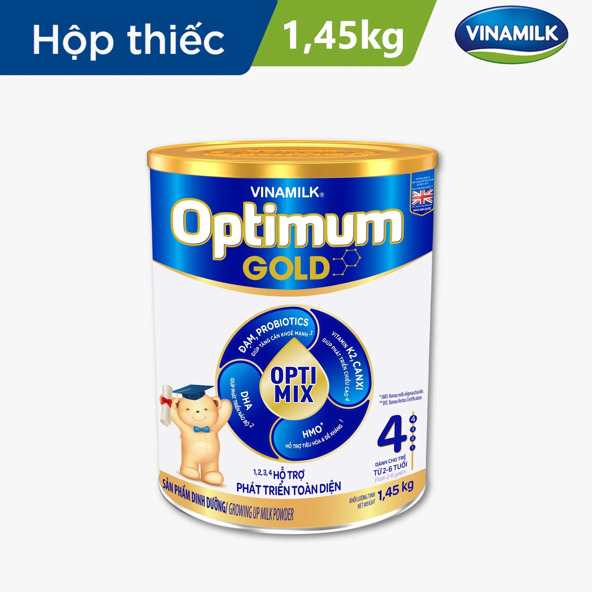 Sữa bột optimum gold 4 - lon 1.45kg chính hãng
