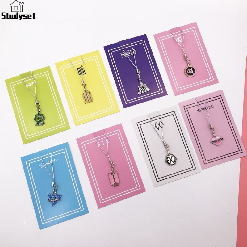 Studyset Giao hàng nhanh BTS X1 EXO Got7 hai lần blackpink NCT Kpop điện thoại Dây Móc Khóa Dây Đeo Dây móc điện thoại
