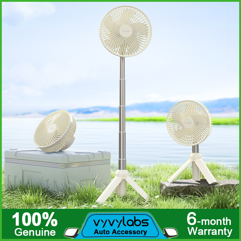Vyvylabs D09 Camping Tripod Fan Desktop Fan with LED Hooks Adjustable Height 4000mAh High-Speed Portable Multi-Functional for Camping Office Home Outdoor Car ราคา 899 บาท*ส่งฟรี